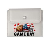 GEEADNB Large Capacity Ladies Coin Purse，Slim Women's Wallet，American Football Digital Art Contrasting Background Thanksgiving Birthday Gift for Women Wonderful Gift for Mother's Father's Day