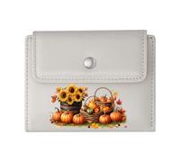 GEEADNB Large Capacity Ladies Coin Purse,Slim Women's Wallet,Autumn Pumpkins Harvest Romantic Gift for Wife/Girlfriend. Thanksgiving Birthday Gift for Women