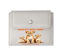 GEEADNB Large Capacity Ladies Coin Purse,Slim Women's Wallet,Colorful Elephants Enduring Bond Mother-Child Relationship Wonderful Gift for Mother's Father's Day Romantic Gift for Wife/Girlfriend.