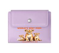 GEEADNB Large Capacity Ladies Coin Purse,Slim Women's Wallet,Colorful Elephants Enduring Bond Mother-Child Relationship Wonderful Gift for Mother's Father's Day Romantic Gift for Wife/Girlfriend.