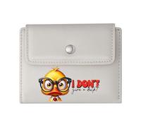 GEEADNB Large Capacity Ladies Coin Purse，Slim Women's Wallet，Don't Duck Cartoon Duck Red Polka Dot Bow Romantic Gift for Wife/Girlfriend. Thoughtful Gift for Father's Day，Teacher's Day