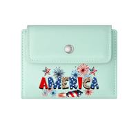 GEEADNB Large Capacity Ladies Coin Purse,Slim Women's Wallet,Patriotism American Flag Military Sacrifice Romantic Gift for Wife/Girlfriend. Thoughtful Gift for Father's Day,Teacher's Day