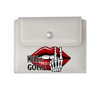 GEEADNB Large Capacity Ladies Coin Purse,Slim Women's Wallet,Vibrant Lips,Metallic Finger Bone,Grunge-Glam Fusion,Romantic Gift for Wife/Girlfriend. Thanksgiving Birthday Gift for Women