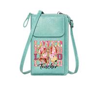 GEEADNB Lightweight Women's Shoulder Bag Ladies Cell Phone Purse Playful Design Colorful Patterns LOVED Repetition Adjustable Strap Season Gifts