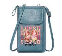 GEEADNB Lightweight Women's Shoulder Bag Ladies Cell Phone Purse Playful Design Colorful Patterns LOVED Repetition Adjustable Strap Season Gifts