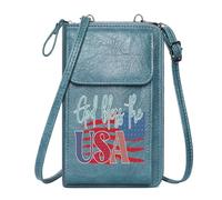 GEEADNB Lightweight Women's Shoulder Bag Small Shoulder Bag God bless the USA Stylized text design American flag Personalized Gifts for Girlfriend Friends Adjustable Strap