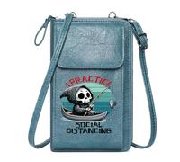 GEEADNB Lightweight Women's Shoulder Bag Women ID Credit Card Case Grim Reaper Playful Fishing for Valentine's Day Birthday Gifts Large Capacity Purse Gift