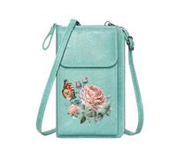 GEEADNB Lightweight Women's Shoulder Bag Women's Clutch Purse pink rose black background watercolor illustration Gift Suitable for Everyday Use