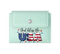 GEEADNB Multi-Functional Women's Wallet,Large Capacity Ladies Coin Purse,American Flag Fireworks Sunflowers Romantic Gift for Wife/Girlfriend. Thoughtful Gift for Father's Day,Teacher's Day