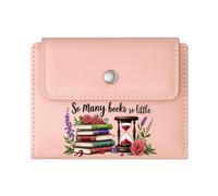 GEEADNB Multi-Functional Women's Wallet,Large Capacity Ladies Coin Purse,Stacked Books Pink Teacup Sleeping Cat Romantic Gift for Wife/Girlfriend. Thanksgiving Birthday Gift for Women