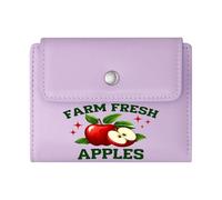 GEEADNB Multi-Functional Women's Wallet,Large Capacity Ladies Coin Purse,Vibrant Design,Farm Fresh,Red Apple,Wonderful Gift for Mother's Father's Day Romantic Gift for Wife/Girlfriend.