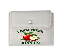 GEEADNB Multi-Functional Women's Wallet，Large Capacity Ladies Coin Purse，Vibrant Design，Farm Fresh，Red Apple，Wonderful Gift for Mother's Father's Day Romantic Gift for Wife/Girlfriend.