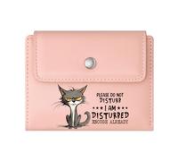 GEEADNB Multi-Functional Women's Wallet，Large Capacity Ladies Coin Purse，Watercolor-Digital Contrast Bite Me Button Stylized Owl Thanksgiving Birthday Gift for Women