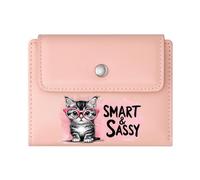 GEEADNB Multi-Functional Women's Wallet，RFID Blocking Wallet Purse，Wooden Sign Cartoon Style Siberian Husky Wonderful Gift for Mother's Father's Day Thanksgiving Birthday Gift for Women