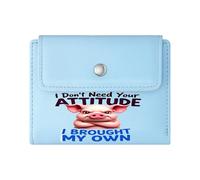 GEEADNB Multi-Functional Women's Wallet,Slim Minimalist Card Holder,Cartoon Dog,Satirical Message,Stupidity Forever,Wonderful Gift for Mother's Father's Day