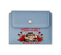 GEEADNB Multi-Functional Women's Wallet，Slim Minimalist Card Holder，Cat，Sunflowers，Stop Stressing，Thanksgiving Birthday Gift for Women Wonderful Gift for Mother's Father's Day