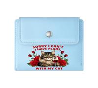 GEEADNB Multi-Functional Women's Wallet，Slim Minimalist Card Holder，Cat，Sunflowers，Stop Stressing，Thanksgiving Birthday Gift for Women Wonderful Gift for Mother's Father's Day