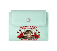 GEEADNB Multi-Functional Women's Wallet，Slim Minimalist Card Holder，Cat，Sunflowers，Stop Stressing，Thanksgiving Birthday Gift for Women Wonderful Gift for Mother's Father's Day