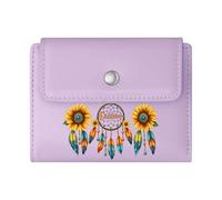 GEEADNB Multi-Functional Women's Wallet，Slim Minimalist Card Holder，Dreamcatcher，Dreamer，Sunflowers，Wonderful Gift for Mother's Father's Day Thanksgiving Birthday Gift for Women