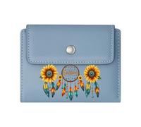 GEEADNB Multi-Functional Women's Wallet，Slim Minimalist Card Holder，Dreamcatcher，Dreamer，Sunflowers，Wonderful Gift for Mother's Father's Day Thanksgiving Birthday Gift for Women
