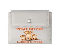 GEEADNB Multi-Functional Women's Wallet，Slim Minimalist Card Holder，Humorous Greeting Card Lion Family Motherhood Pride Thanksgiving Birthday Gift for Women Romantic Gift for Wife/Girlfriend.