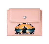 GEEADNB Multi-Functional Women's Wallet,Slim Minimalist Card Holder,Inspirational Quote,Cactus with Flowers,Color Gradient,Romantic Gift for Wife/Girlfriend.