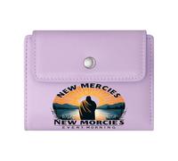 GEEADNB Multi-Functional Women's Wallet,Slim Minimalist Card Holder,Inspirational Quote,Cactus with Flowers,Color Gradient,Romantic Gift for Wife/Girlfriend.