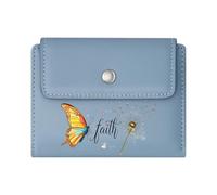 GEEADNB Multi-Functional Women's Wallet,Slim Minimalist Card Holder,Make a Wish,Purple Floral Design,Butterfly Motifs,Wonderful Gift for Mother's Father's Day Romantic Gift for Wife/Girlfriend.
