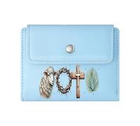 GEEADNB Multi-Functional Women's Wallet,Slim Minimalist Card Holder,Vibrant Contrast Stylized GOD Floral Motif Romantic Gift for Wife/Girlfriend. Wonderful Gift for Mother's Father's Day