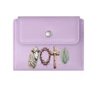 GEEADNB Multi-Functional Women's Wallet,Slim Minimalist Card Holder,Vibrant Contrast Stylized GOD Floral Motif Romantic Gift for Wife/Girlfriend. Wonderful Gift for Mother's Father's Day