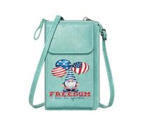 GEEADNB Personalized Crossbody Wallets Small Crossbody Bags American Flag Balloons Celebration of Freedom Patriotic Gnome Perfect for Outfits Perfect for Teacher's Day