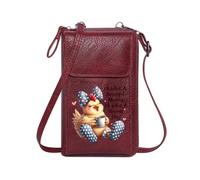 GEEADNB Personalized Crossbody Wallets Women ID Credit Card Case Whimsical Atmosphere Cartoon Chick Polka-Dot Accessories Elegant Gift for Mother's Day Large Capacity Purse Gift