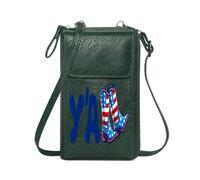 GEEADNB Personalized Crossbody Wallets Women Leather Crossbody Purse American Flag Cowboy Boots Southern Slang Long Purse for Gift Elegant Gift for Mother's Day