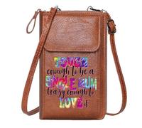 GEEADNB Personalized Crossbody Wallets Zipper Womens Wallet Toughness Single Mother Crazy Love Travel Rfid Safe Leather Purse for Lover