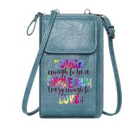 GEEADNB Personalized Crossbody Wallets Zipper Womens Wallet Toughness Single Mother Crazy Love Travel Rfid Safe Leather Purse for Lover