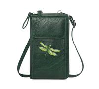 GEEADNB Personalized Leather Cell Phone Wallet Card Wallets Purse Transformation Dragonfly Change Season Gifts Personalized Gifts for Girlfriend Friends