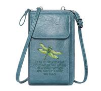 GEEADNB Personalized Leather Cell Phone Wallet Card Wallets Purse Transformation Dragonfly Change Season Gifts Personalized Gifts for Girlfriend Friends