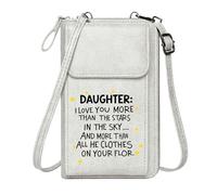 GEEADNB Personalized Leather Cell Phone Wallet Customized Phone Bags Onboarding Employment Contract Job Offer Printed Gift Large Capacity Purse Gift