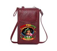 GEEADNB Personalized Leather Cell Phone Wallet Women’s RFID Clutch Purse Emancipation Celebration Juneteenth Elegant Gift for Mother's Day Present