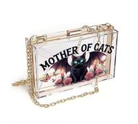 GEEADNB Personalized Small Bags with Pocket Customized Phone Bags Mystical Roses & Candles Fantasy Butterfly Aura Gothic Black Cat Graduation Student for Everyday Use or Gift Idea