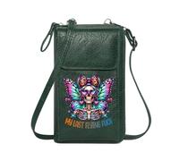 GEEADNB Personalized Small Bags with Pocket Lightweight Women's Shoulder Bag Iridescent Butterfly Wings My Last Flying Fuck Stylized Skeleton Classic Outfit