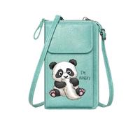 GEEADNB Personalized Small Bags with Pocket Personalized Crossbody Wallets Hungry Expression Cartoon Panda Whimsical Style Adjustable Strap Present