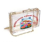 GEEADNB Personalized Small Bags with Pocket Zip Around Credit Card Bags Bloom Again, Glass Jar, Vibrant Flowers, Suitable for Everyday Use Classic Outfit