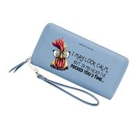 GEEADNB Personalized Women's Wallet with Chicken,Birthday Gift,Holiday Gift for Son Daughters from Parent Grandparent,Graduation Gift for Friends,Students,Teacheres 1304h