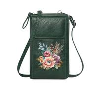 GEEADNB Phone Bags for Women Cell Phone Purse with Zipper Floral Bouquet Vibrant Colors Watercolor Artwork Suitable for Daily Gifting Romantic Gifts for Wife Girlfriend