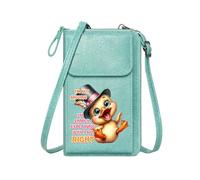 GEEADNB Phone Bags for Women Cell Phone Wallet Purses Confident Statement Cartoon Duck Colorful Contrast Leather Purse for Lover Elegant Gift for Mother's Day