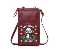 GEEADNB Phone Bags for Women Crossbody Bags for Women Cartoon Panda Starry Background Growing Up Trap Graduation Student Large Capacity Purse Gift