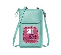GEEADNB Phone Bags for Women Crossbody Bags for Women SHE Leopard Print Hustles Elegant Gift for Mother's Day Adjustable Strap