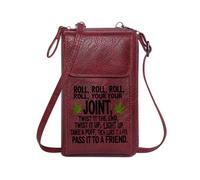 GEEADNB Phone Bags for Women Customized Small crossword puzzle marijuana leaves for Everyday Use or Gift Idea Cute Stylish Elegant Accessory