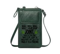GEEADNB Phone Bags for Women Customized Small crossword puzzle marijuana leaves for Everyday Use or Gift Idea Cute Stylish Elegant Accessory